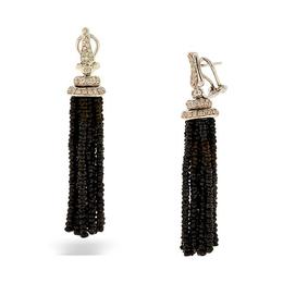 18k WG Black Spinel Tassle Earrings
1.50cts. Pave' Diamonds