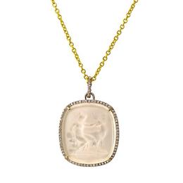 MOP INTAGLIO MURANO GLASS W/DIA.S
PENDANT ENHANCER