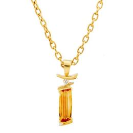 Schneider Design 18k Citrine and Diamond Pendant