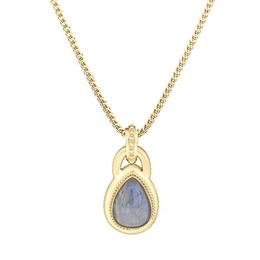 Labradorite Enhancer with 18k Yellow Gold