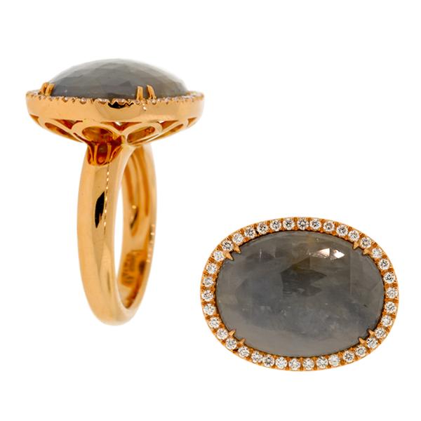 18KT.P 18.20CT. DENIM SAPPHIRE