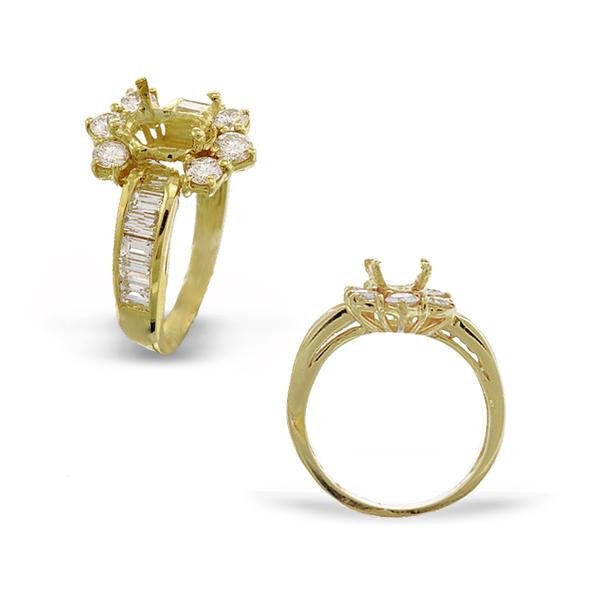 18k Yellow Gold and Diamond Mounting