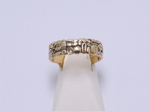 GENTS OPEN OVALS 18KT BAND