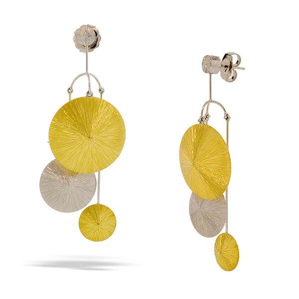 Sakamoto 18k Two-Toned Disk Earring Jackets