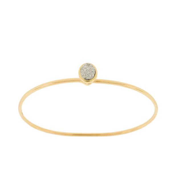 STACKING PAVE DIAMOND BAUBLE BANGLE BRACELET