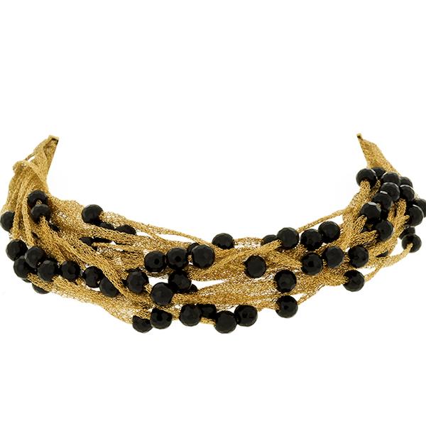 Calgaro 18k Yellow Gold and Onyx Bracelet