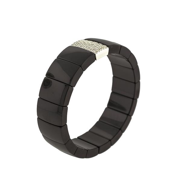 RECTANGULAR BLACK CERAMIC BRACELET