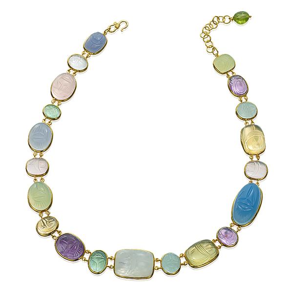 18KT. MULTI-COLORED SCARAB