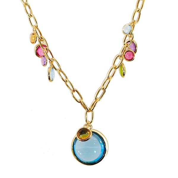 DANGLING GEMSTONE NECKLACE