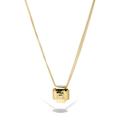 Gold and Diamond Cross Pendant