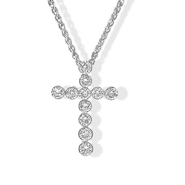 Diamond Cross w/ White Gold