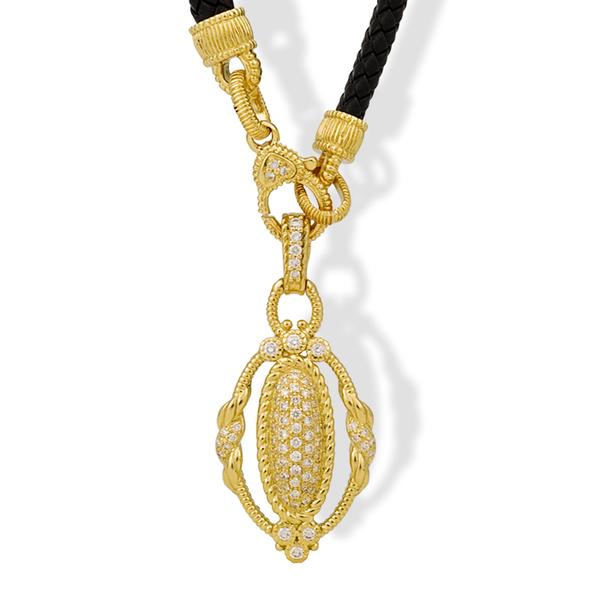 18KY OVAL PAVE' ENHANCER