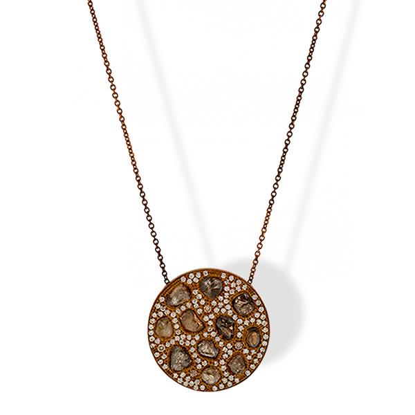 18k Chocolate 20mm Bezel Disc 1.95cts.
Brown Rough Diamonds