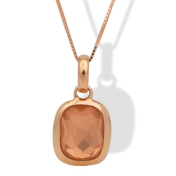 Quartz and 18k Pink Gold Enhancer