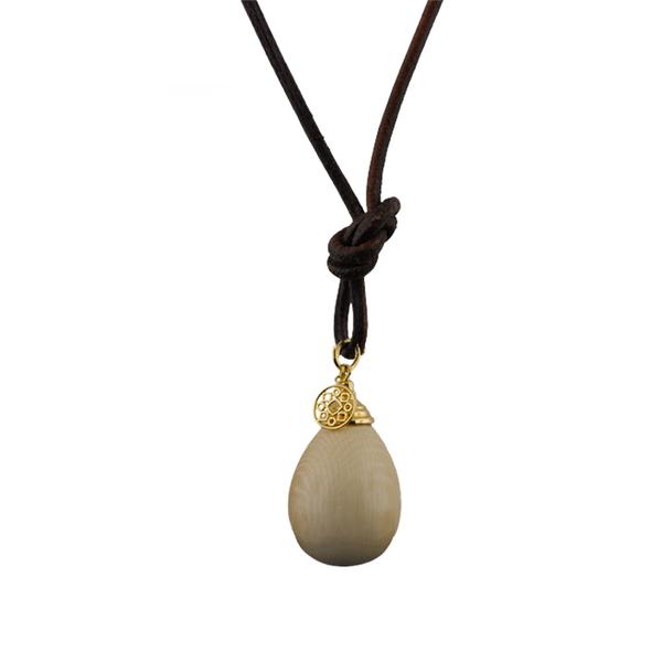 50 CARAT PEAR SHAPE FOSSIL PENDANT