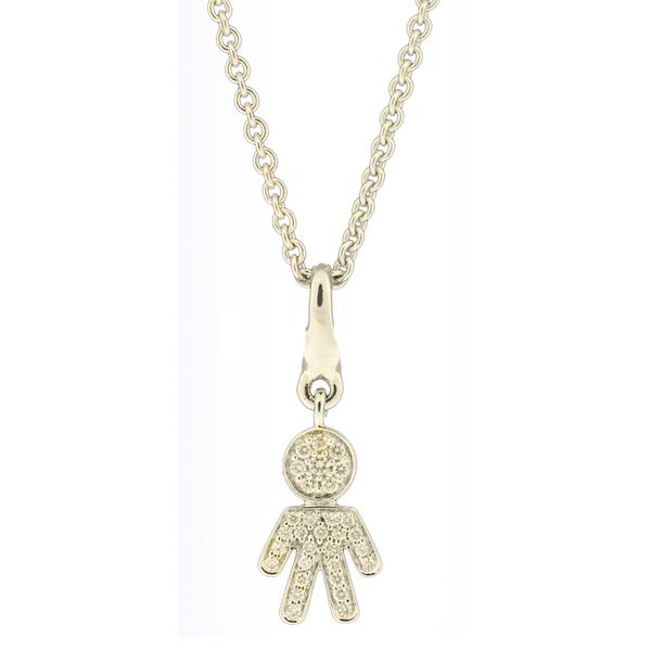18KTWG PAVE DIAMOND BOY CHARM
0.17CTS. ALL G COLOR SI CLARITY